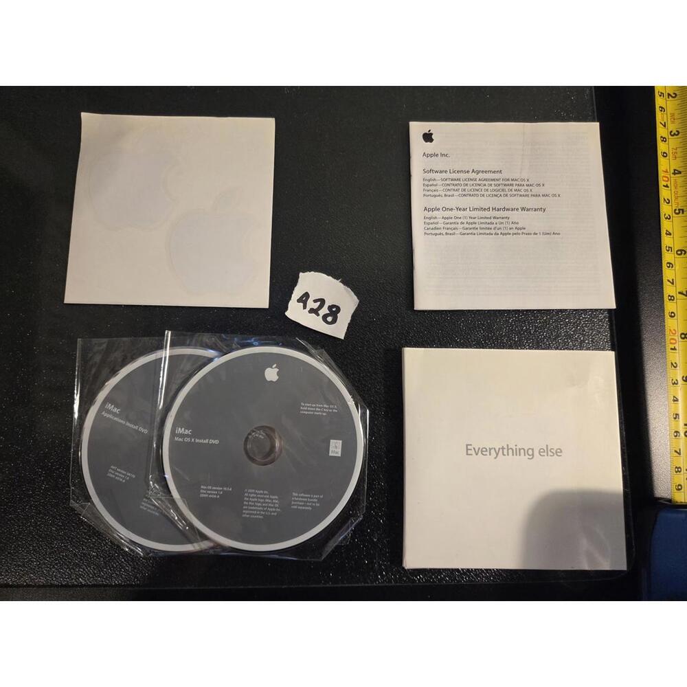 iMac Applications Installation DVD | Stickers - Manual - 2 Discs